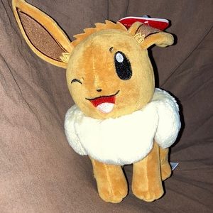 Pokemon Plush Winking Eevee 8” Nwt